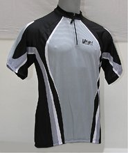 Cyklistický dres V-RIDER krátký rukáv stříbrno/černý - S